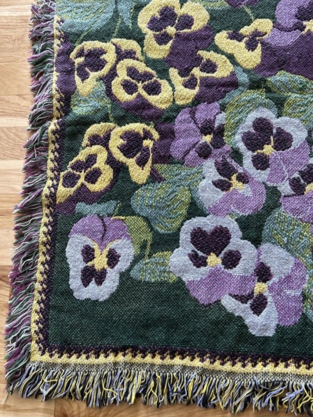 Pansy Woven Throw Blanket
